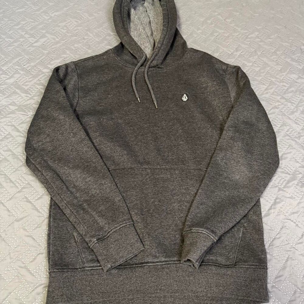 Y2K Volcom Embroidered Hoodie pullover Men's Size Small Baggy Boxy Fit